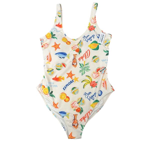 Old Navy Women's Matte One Piece Swimsuit Size L - Picture 2 of 8